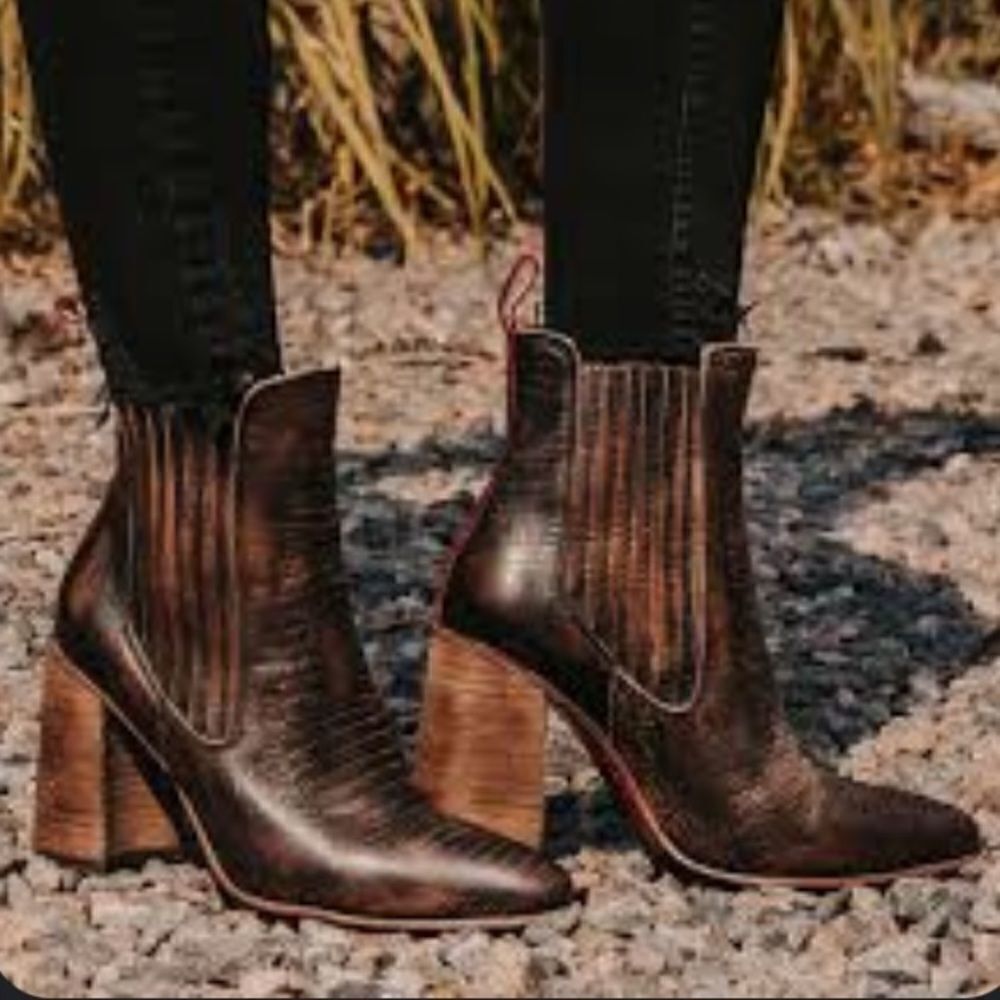 Freebird by Steven Brown Leather Ankle Booties